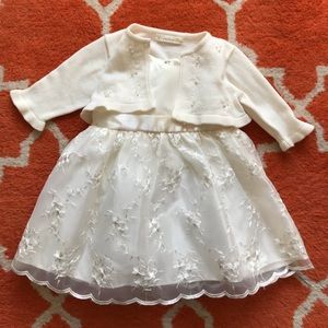 Flower girl dress with sweater